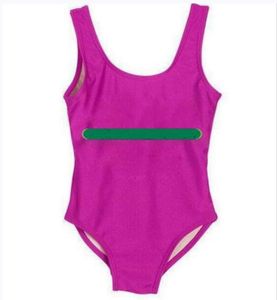 Baby Girls Swimsuit Onepieces Lettre à rayures Modèles Impression de maillots de bain Bassons pour enfants Toddler Kids Designer Summer Bathing Cuisse2346735