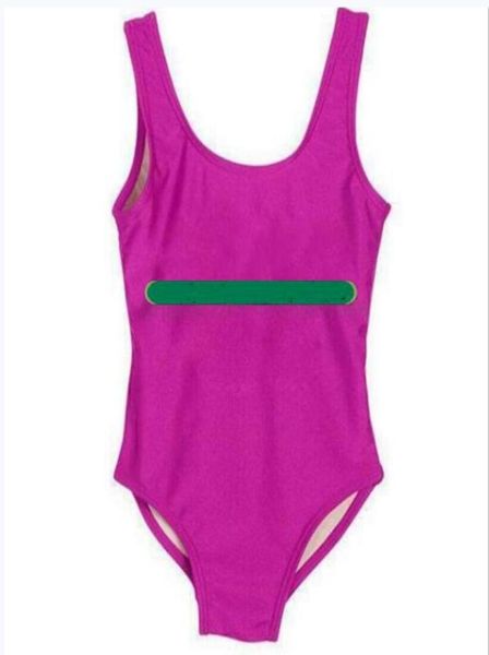 Baby Girls Swimsuit OnePieces Lettre à rayures Modèles Impression de maillots de bain Bassons pour enfants Toddler Kids Designer Cuisse de bain d'été8496188