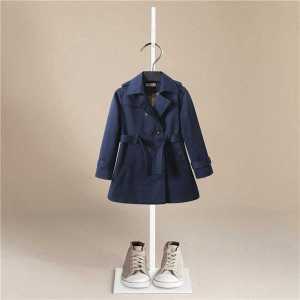 Bébé filles Trench manteaux veste à double boutonnage pour filles vêtements marque hauts enfants coupe-vent 2020 printemps automne adolescents vêtements d'extérieur Q0716