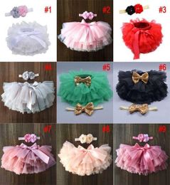 Baby Meisjes Tutu Rok Strik Gaas Rokken Designer Kinderen Met Hoofdband PP Korte Jurk Prinses jurken Babykleertjes 03T1957044