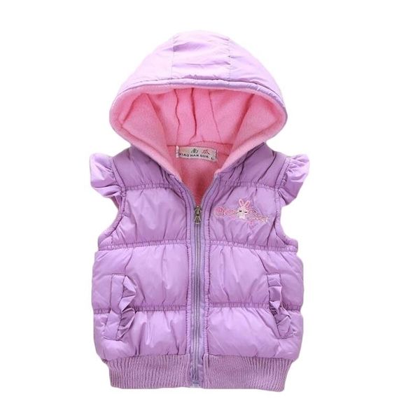 Bébé filles gilets coton dessin animé lapin manteaux d'hiver décontracté à capuche chaud enfants veste vêtements d'extérieur pour enfants 211203