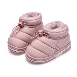 Bébé filles hiver bottes chaudes enfants garçons chaussures de neige en plein air belle épaissir chaussures en peluche enfants intérieur maison botte chaussures de mode 240129