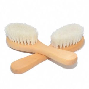 Cepillo de pelo para bebé, peine infantil, masajeador para niñas y niños, cepillo de pelo puro, cepillos de baño de madera, depuradores de cabeza de lana Natural de plástico