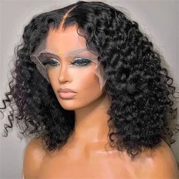 Perruque Bob Lace Front Wig naturelle bouclée, cheveux de bébé, Deep Wave, 13x6 HD, 13x4, 5x5, sans colle, pour femmes noires