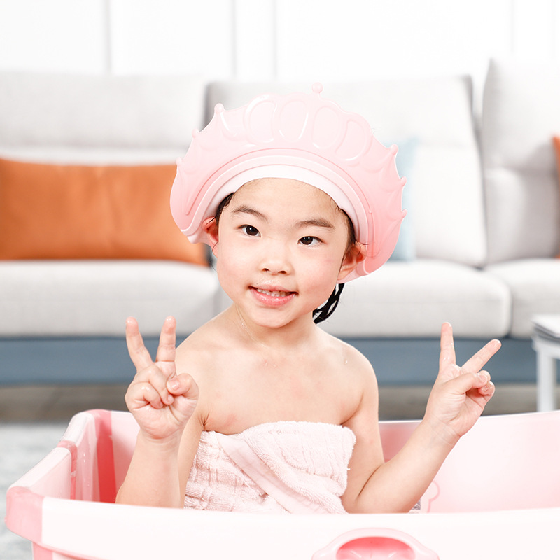 Baby-Hair Washing Device Ear Protection Shampoo-Cap Justerbar Baby Toddler Waterproof Bath Shampo Cap Dusch Cap