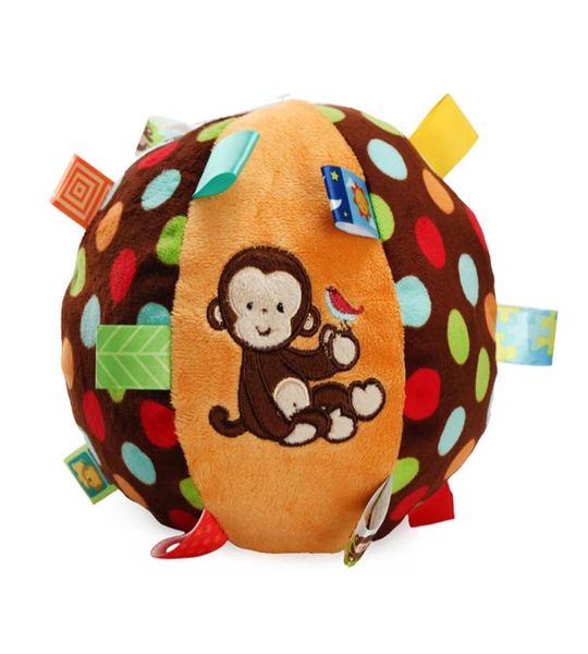 Bébé main tissu balle jouets en peluche tour suspendus jouets clochette nouveau-né coloré doux main saisir hochet pacifier Ball1125855