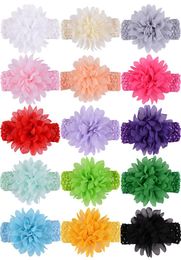 Baby Head Wrap Chiffon Flowers Pasgeboren baby zachte hoofdbanden Haaraccessoires voor meisjes Kids Toddler Childrens Christmas Gift5391441