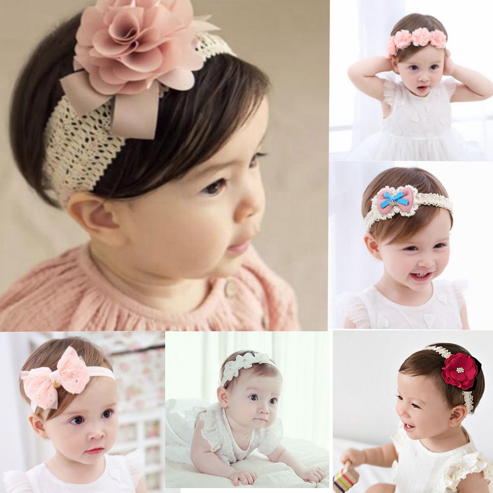 ベビーヘッドバンド韓国生まれたばかりの花のヘッドバンド赤ちゃん女の子ヘアアクセサリーDIYジュエリー子供撮影写真アクセサリー