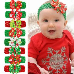 Baby hoofdband lint handgemaakte peuter baby kinder haar accessoires meisje pasgeboren bogen tiara tulband verbatage kerst