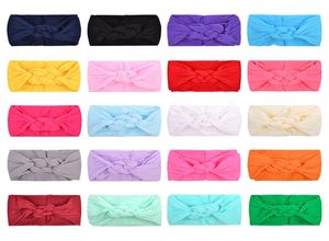 Baby Bandbands Baby Hairband Headwrap Bows Knot Nylon Headwrap Super Soft Stress Stretch Nylon Hairs Bands pour les nouveau-nés8752124