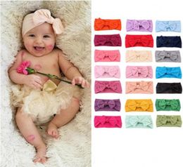 Bébé bandeaux bohème enfants bandeau de cheveux bébé noeud noué bandeau de cheveux couleur unie élastique cheveux Band2847434