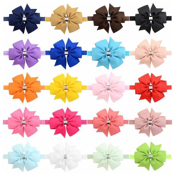 Bandeau de bébé Bandeau mignon Bowknot Ruban Bandeau de ruban pour filles Enfants Hair Accessoires enfants Enfants Toddler Elastic Bandeau de poils Princesse Coiffe 20 couleurs KHA14