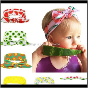 Baby Hoofdbanden DIY Bunny Fruit Print Girl Cute Kids Sweet Head Bands L4R87 PNTJ2