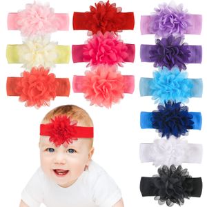 Bandeaux pour bébé Commerce extérieur européen et américain Bandeau pour enfants Fille Maille Réglable Tête stéréoscopique Garde Fleurs Mignon Accessoires pour cheveux de bébé