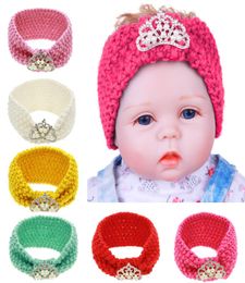 Babyhoofdbanden baby wollen garen haakhaak warme brei hoofdtara tiara meisjes winteroor warmer kinderen hoofdwind haaraccessoires 7209835