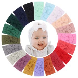 Coiffe de bébé nœud doux noeud bas en nylon large bande de cheveux accessoires de cheveux de bébé pour enfants