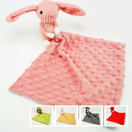 Baby baby dier soote sowerease handdoeken cute cartoon pluche speelgoed beer konijnen poppen voor babe zacht troostende handdoek