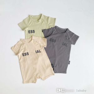 Bébé infantile combinaison vêtements de marque à manches courtes mince sport décontracté combishort pour garçons et filles été à la mode marque lettre imprimée costume d'escalade barboteuses