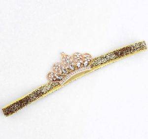 Bebé Infantil Lujo Brillo diamante Corona Diademas niña Boda Bandas para el cabello Niños Accesorios para el cabello Boutique de Navidad suministros para fiestas