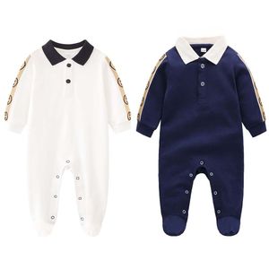 Mameluco infantil para bebés Ropa de diseñadores Mono recién nacido Pijamas de algodón de manga larga 0-24 meses Mamelucos Ropa de diseñadores