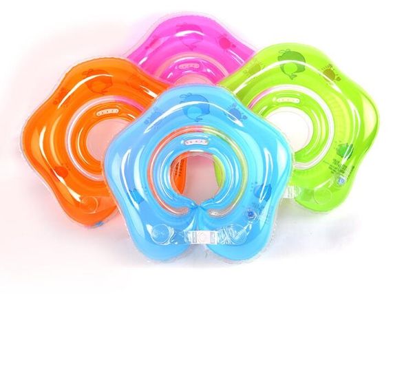 bébé gonflable piscine cou anneaux flotteurs tube anneau sécurité enfant nager jouets avec cloche 02 ans enfants sécurité anneau de bain