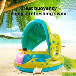 Baby opblaasbaar zwemringen stoel voor kinderen kinderen drijvende zonneschademcirkel zwembad badkuip strand zomerwaterspeelgoed 240523