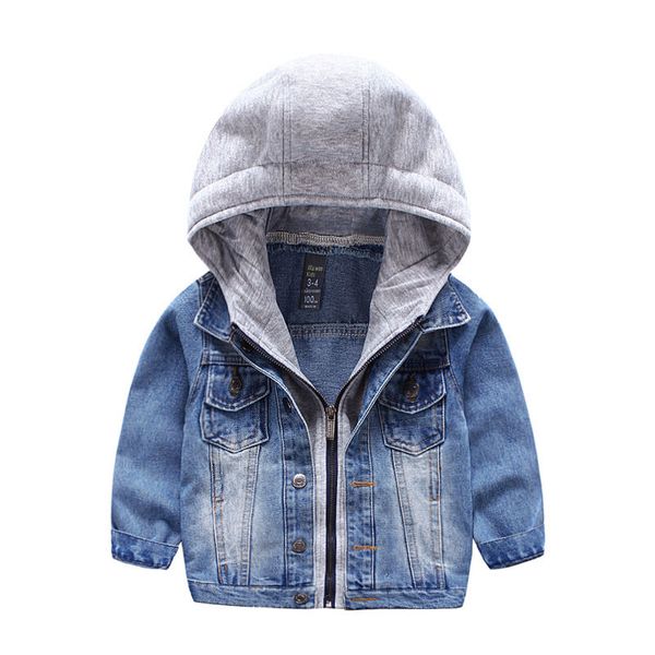 Baby Jeans Veste Girls Kids Spring Boys Hoodies Coat Denim Long Manche Longwear Children Windbrea 82