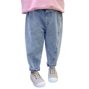 Jeans bébé couleur unie pour filles printemps automne style décontracté vêtements pour tout-petits 220222