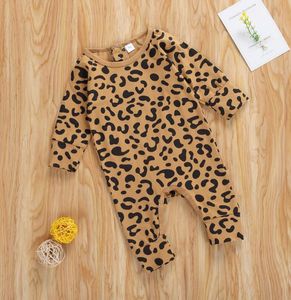 Monos y mamelucos para bebés Niños Niñas Niños Estampado de leopardo con ropa de manga larga
