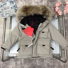 Baby Kid Designer Kleed Kids Coats Kleding Coat 2022 Fasie Designer Clothers Luxe met letters Haped Dikke Warm Warm Outwear 3D Waterdichte technologie