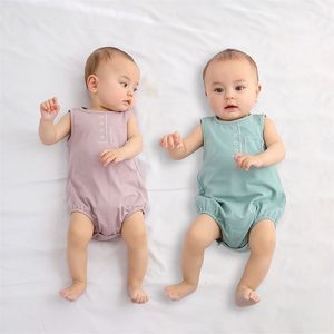 Bébé enfants garçons filles été coton décontracté poche impression tenues enfants mode doux vêtements barboteuse 220607