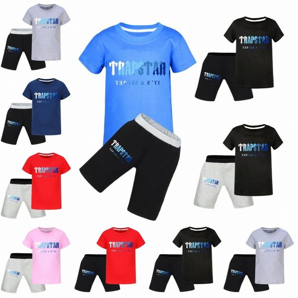 Baby Kids Clothes Trapstar sets garçons Tracksuit Girls Children Children Clothing costumes Youth Toddler à manches courtes tshirts shorts Tops Pant