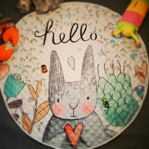 Baby Kids Cute Large Cartoon Toys Opbergtas Speel Mat Gym Mat Round Children PlayMats Floor Carpet Outdoor Picknick Mat LJ201113