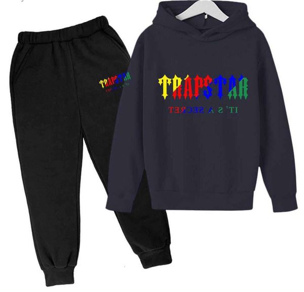 Bébé Enfants Designer Vêtements Ensemble TRAPSTAR Enfant Pull À Capuchon Enfant Survêtements 2 Pièces Ensembles Garçons Filles Jeunes Enfants Sweats À Capuche Sweat Pantalon De Survêtement 55ess