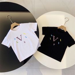 Baby Kids Designer Kort Mouw Childrens Summer Tops Babymeisjes Luxe kleding Mode Letter Afdruk Top Kid T -shirt Casual shirts