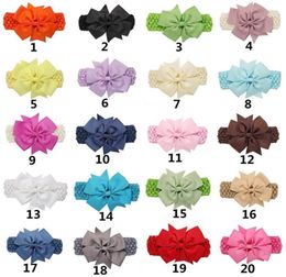 Baby Kids Grosgrain Dovetail Ribbon Bowknot Hoofdbanden Girls Bow Dot Hairbands Gebreide Hoofdwrap Kinderen Haaraccessoires 2 Stijlen 44 4882715