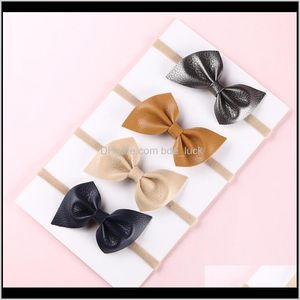 Baby, Kinderen Maternity4 / 6 Stks Leuke Lederen Bow Nylon Hoofdband Super Zachte Elastische Stretch Haarbanden Voor Kid Tiny Hair Bows Baby Girls Aessorie