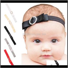 Bébé, Enfants Maternitybaby Girl Bandeau Infant Hair Aessories Tissu Tie Bows Born Tiara Headwrap Cadeau Tout-petits Bandage Ruban Crystal Headw