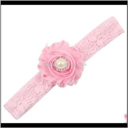 Bébé, enfants maternitébaby fille bandeau infantile cheveux accessoires tissu fleur perle arcs né diadème bandeau cadeau tout-petits bandage ruban tête