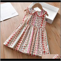 Baby, Kids MaternityChildsens Floral Jurk Sun Rok Zomer Baby Mouwloze Vest Kleding 2-6 Jaar Oude Meisjes Jurken Drop Leverings 2021 J