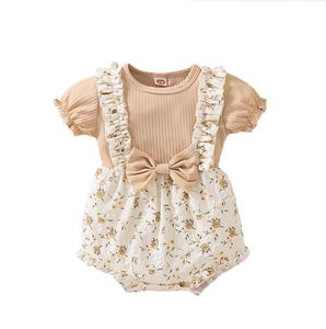 Baby Kids tenue nouveau-né bébé fille floral bodys saut saut de combinaison courte des vêtements sans manches bodys + bandeau