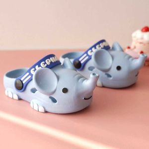 Baby Kids Sandalen Slippers Voor Meisjes Jongens Leuke Olifant Soft Sole Kinderen Peuter Beach Garden Summer Slides Schoenen 210713