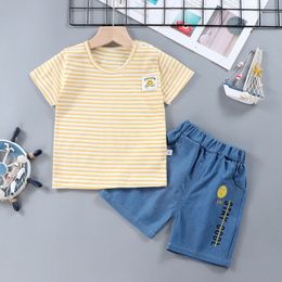 Baby Kids Sets Toddler Boys Girls Vêtements Set Vêtements Summer Tshirts Shorts Tracksuit Youth Sportsit 1-5 ans A9HB #