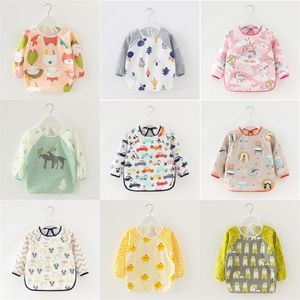 Baby Kids Peuter Lange Mouwen Sjaal Waterdichte Kunst Smock Voeden Bib Schort Baby Jongens Meisjes Burp Doek Banaan Bibs 2484 Q2