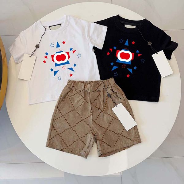 Bébé Enfants T-shirts Shorts Ensembles Designer Tout-petit Garçons Filles Vêtements Ensemble Vêtements Été Blanc Noir Pantalon Marron Luxe Survêtement Jeunes Sportsuit H5P7 #