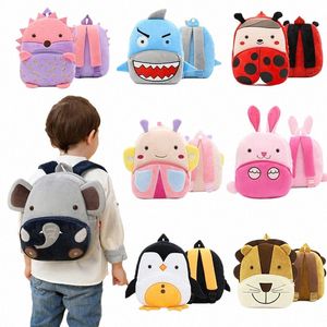 Mochila de jardín de infantes para bebés, animales de peluche lindos, mini bolsas para niños, niños y niñas, mochila de guardería, mochila escolar para niños de 2 a 4 años d3M7 #