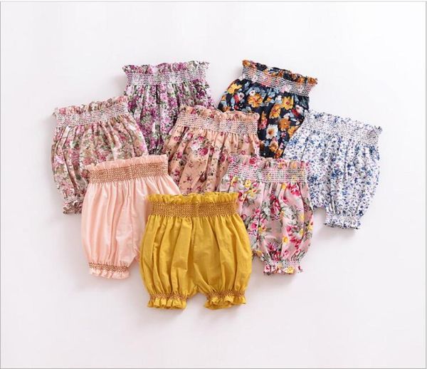 Bébé Knickers Bloomer Shorts Toddle Floral Flower Pp Pant Girls Diaper Covers Ins Summer Pantal
