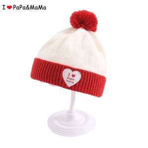 Bébé tricoté chapeau mignon coeur bonnet pour nouveau-né filles garçons bonnets automne hiver chaud infantile enfant en bas âge Crochet chapeaux