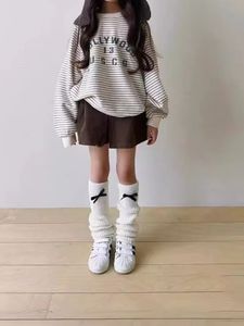 Baby Leg Warmers Peuter Long Socks Break Foot Cover Spring Herfst Kids Girls Cute Bow Heap Socks over knie Boot Cuffs 240409