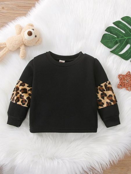 Pull thermique Baby Leopard Teddy Panel SHE